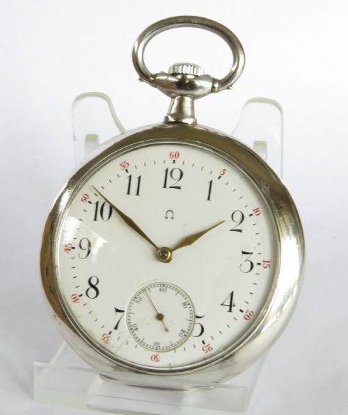 Antique Silver Omega Pocket Watch, 1912