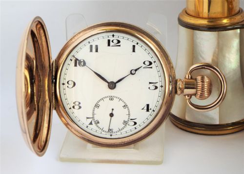 A 1920s Swiss Full Hunter Pocket Watch.