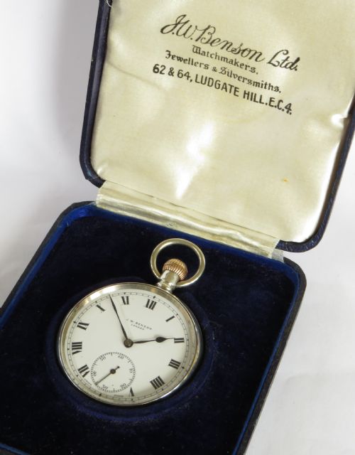 fig 1. Antique silver Cyma pocket watch from J W Benson