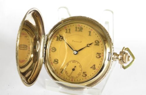 Antique Mrc Croissant Full Hunter Pocket Watch