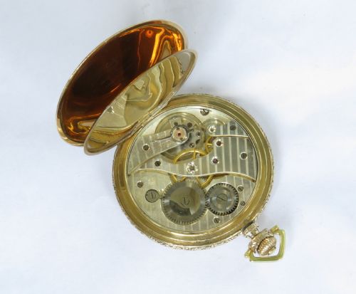 fig 2. Antique MRC Croissant full hunter pocket watch