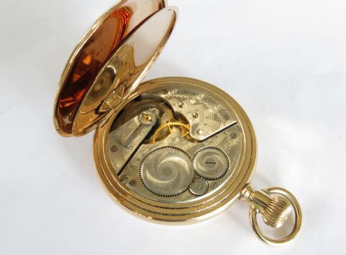 fig 2. Antique Elgin full hunter pocket watch, 1921