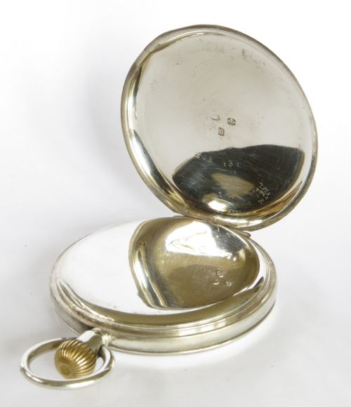 fig 1. Antique silver Syren full hunter pocket watch