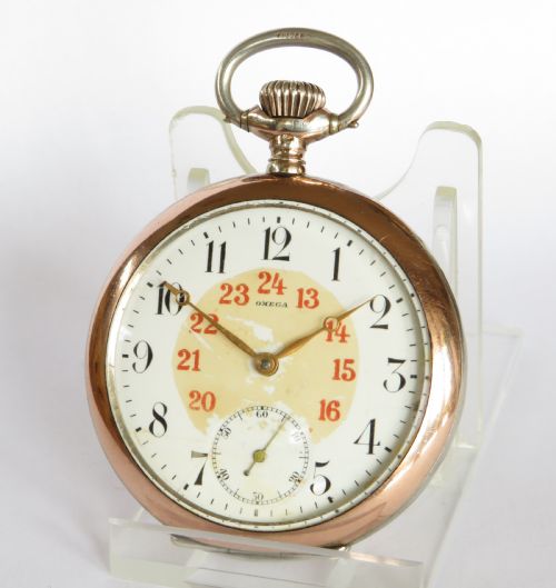 Antique Silver Omega Pocket Watch, 1912