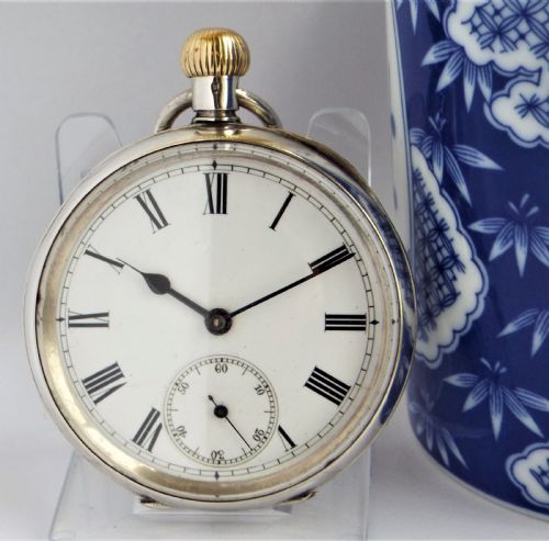 Antique Silver Omega Pocket Watch.