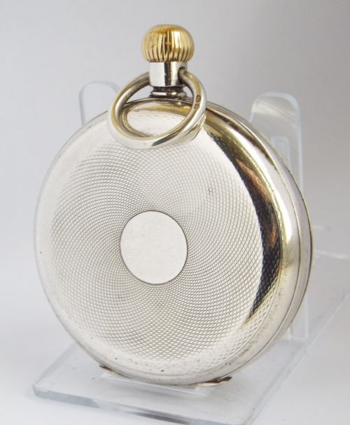 fig 1. Antique silver Omega pocket watch.