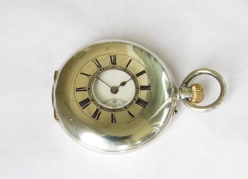 Antique Silver Half Hunter Pocket Watch