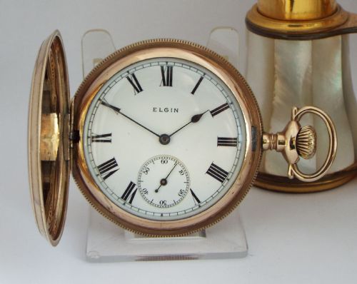 Antique Elgin Full Hunter Pocket Watch, 1913.