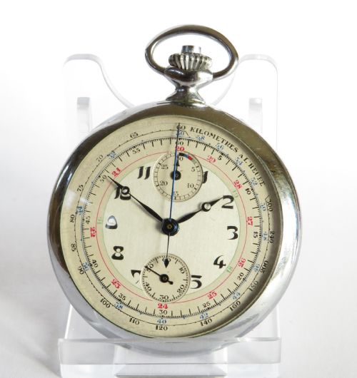 1940s Motor Racing Chronograph Pocket Watch