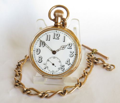 Antique Swiss Pocket Watch and Chain