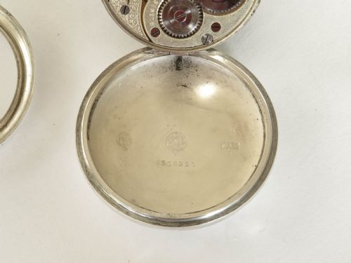 fig 1. Antique Omega blue dial pocket watch, c1914