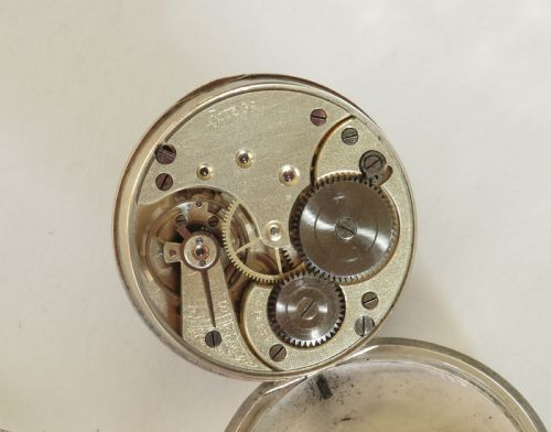 fig 2. Antique Omega blue dial pocket watch, c1914