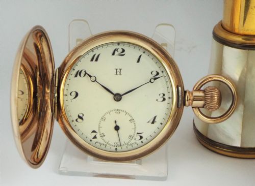 1920s Swiss  Gold Filled Full Hunter Pocket Watch.
