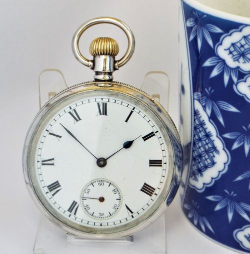 Antique Silver Waltham Marquis Pocket Watch.