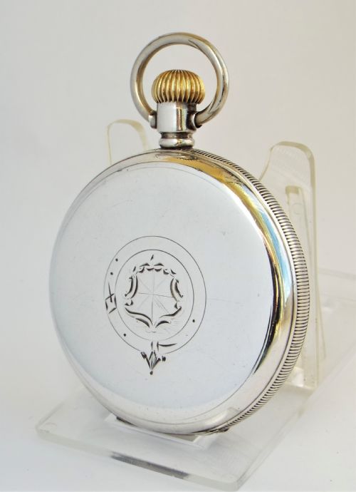 fig 1. Antique silver Waltham Marquis pocket watch.