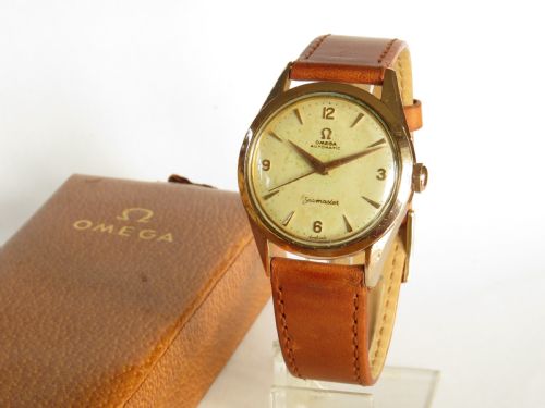 fig 1. Gents Omega Seamaster wrist watch, 1956
