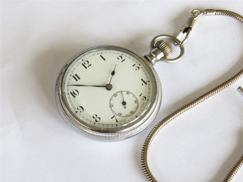 fig 1. 1930s Swiss pocket watch and chain