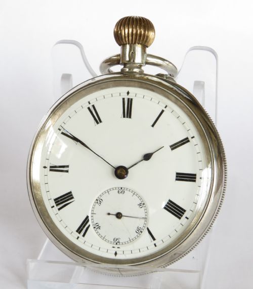Antique Silver Longines Pocket Watch Retailed by J W Benson, 1909