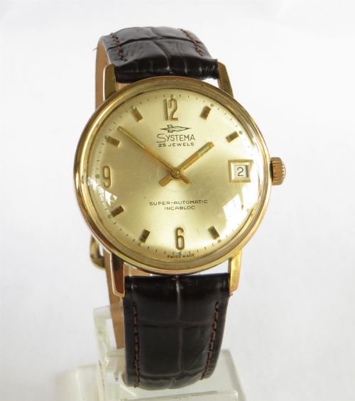 fig 1. Gents 1960s Systema automatic wrist watch