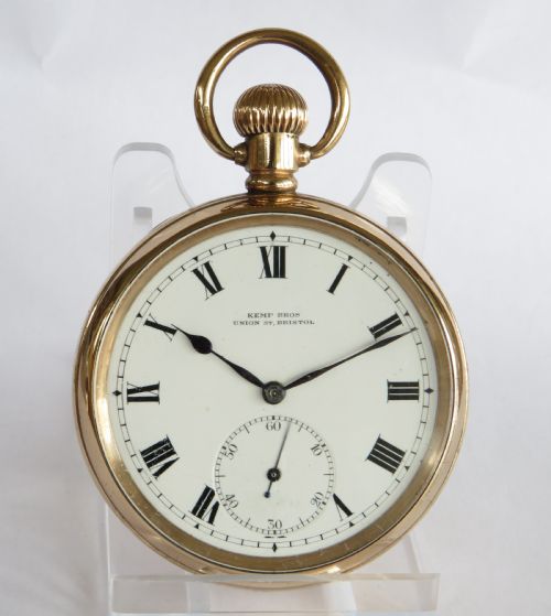 fig 1. Antique Electa pocket watch, Kemp Brothers, Bristol