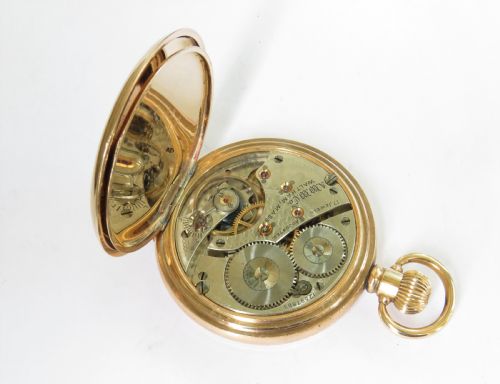 fig 2. Antique Waltham full hunter pocket watch, 1903