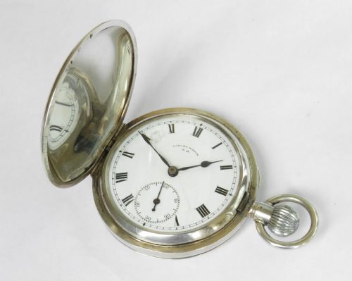 fig 1. 1910s Lowiza silver full hunter pocket watch