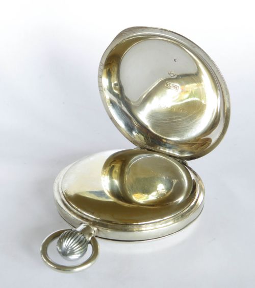 fig 2. 1910s Lowiza silver full hunter pocket watch