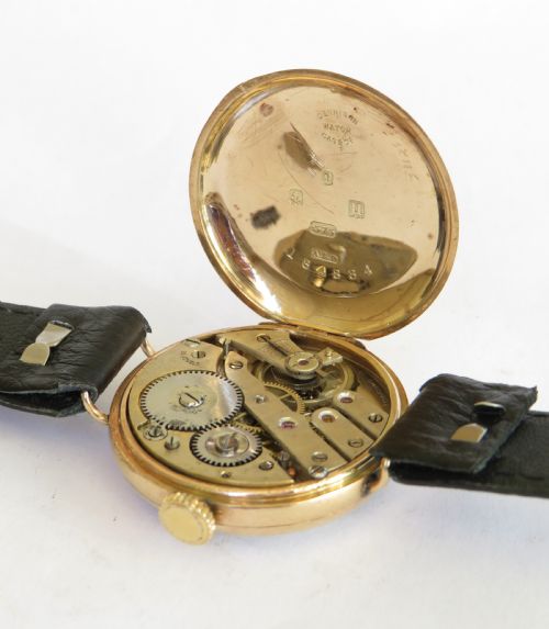 fig 2. Gents antique 9ct gold wrist watch, 1919