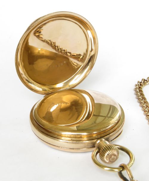 fig 2. Antique Omega pocket watch and chain