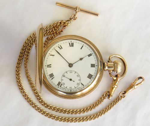 fig 1. Antique Criterion full hunter pocket watch and chain