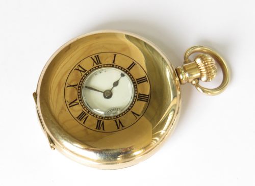 Antique Waltham Traveler Half Hunter Pocket Watch