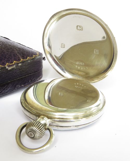 fig 2. Antique silver pocket watch from J W Benson