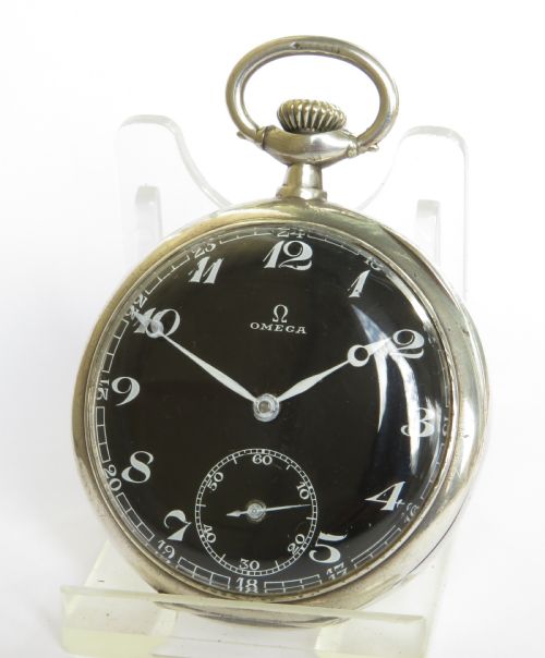 Antique Silver Omega Pocket Watch