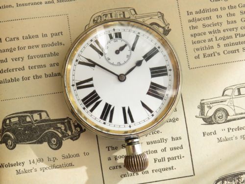 fig 2. Antique 1910s car dashboard clock
