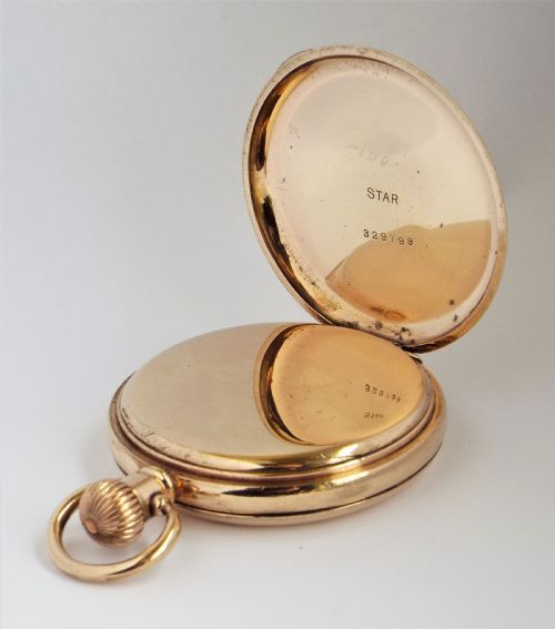 fig 1. Waltham full hunter pocket watch, 1924.