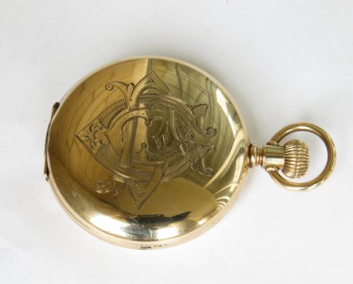 fig 2. Antique Elgin full hunter pocket watch, 1916