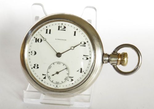 Antique Silver Longines Pocket Watch