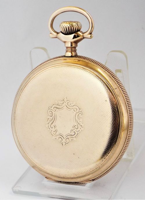 fig 1. Antique Waltham full hunter pocket watch.