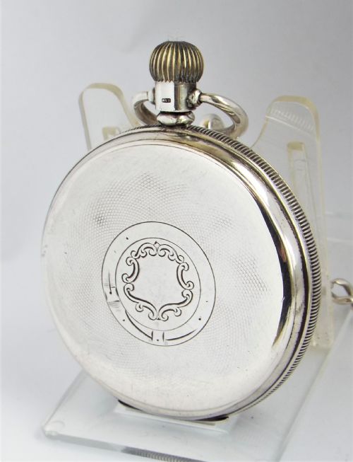 fig 1. 1931 silver pocket watch with chain.