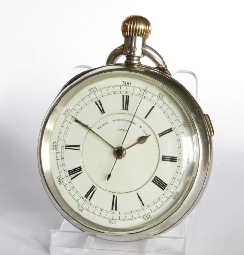 Antique English Silver Pocket Watch, Pennington, Hyde