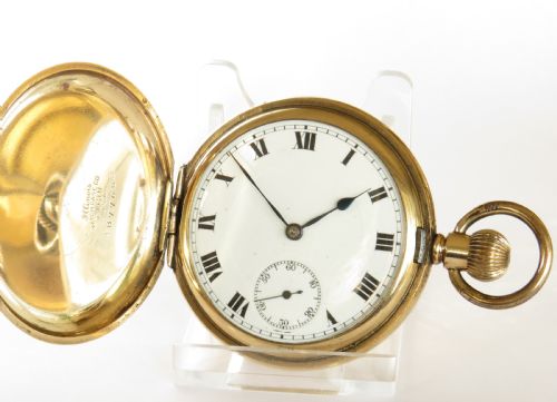 Antique Swiss Full Hunter Pocket Watch