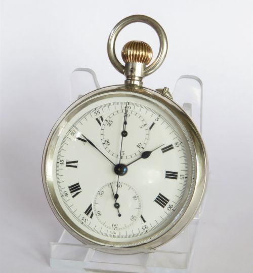 Silver Chronograph Pocket Watch, 1917