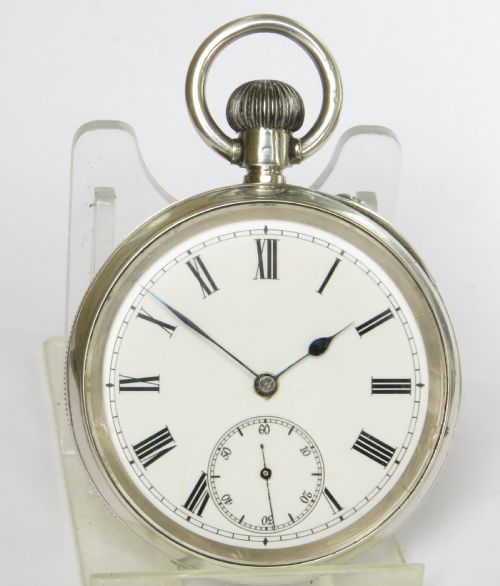 fig 1. Antique silver Sir John Bennett Longines watch
