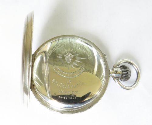 fig 3. Antique silver Sir John Bennett Longines watch