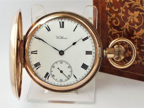 Antique 1907 Waltham Hunter Pocket Watch.