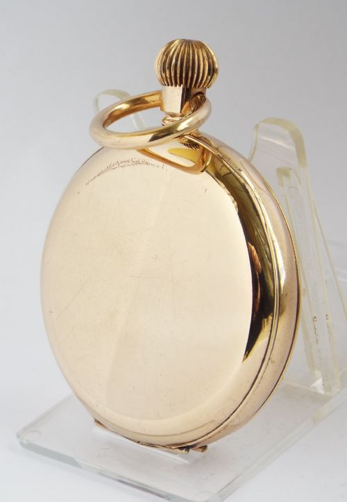 fig 2. Antique 1907 Waltham hunter pocket watch.