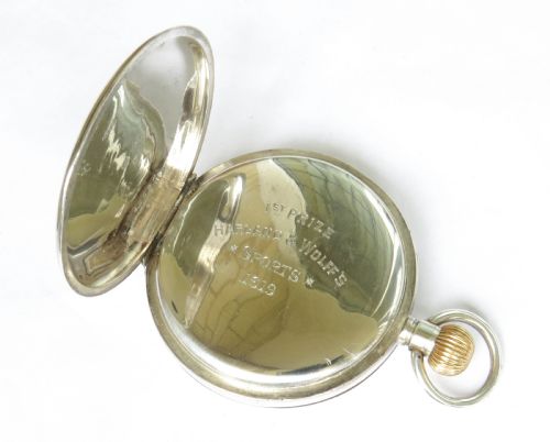fig 3. Antique silver pocket watch with Harland & Wolff connection