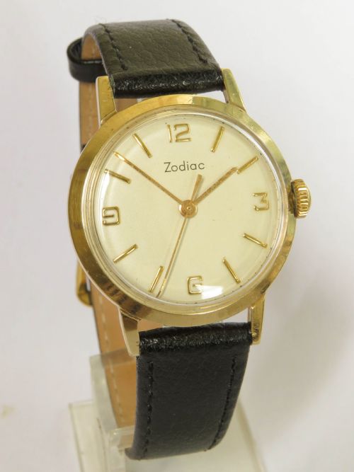 Gents 9ct Gold Zodiac Wrist Watch, 1959