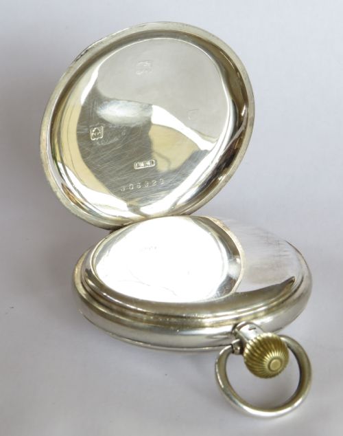 fig 3. Antique Waltham silver half hunter pocket watch