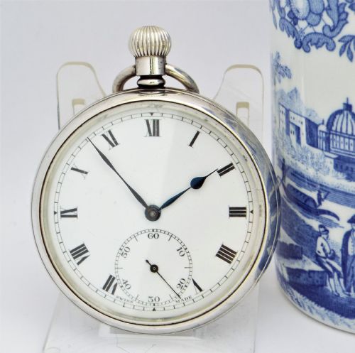 A 1930s Silver Selex Pocket Watch by Dimier Freres & Cie .